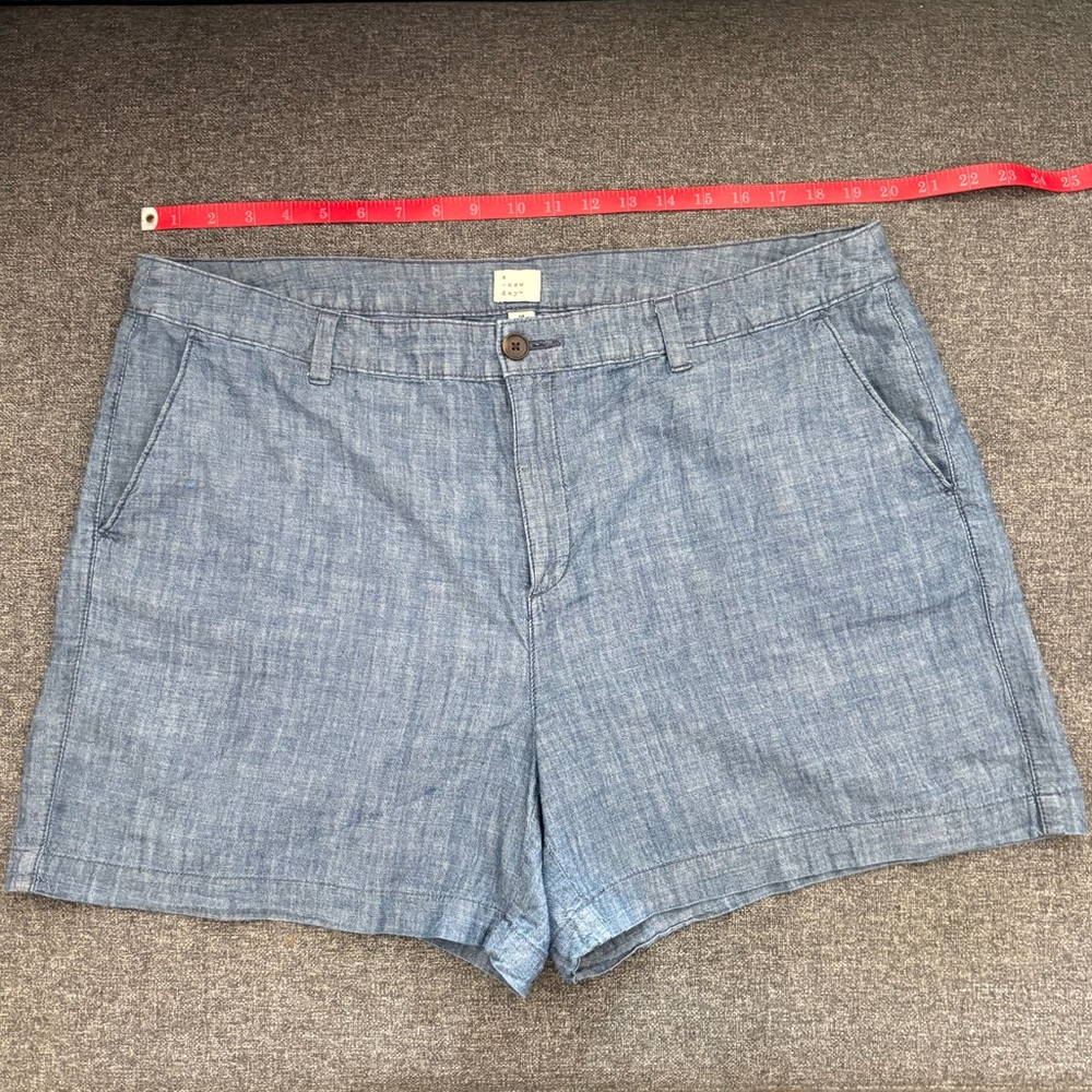 a new day Light Blue Chambray Shorts
